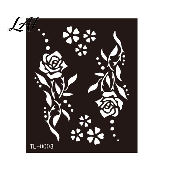 Indian Hand-painted Tattoo Henna Stencil Reusable DIY Tattooing Template Floral Animal Patterns Hand And Wrist Stencil for Temporary Tattoos