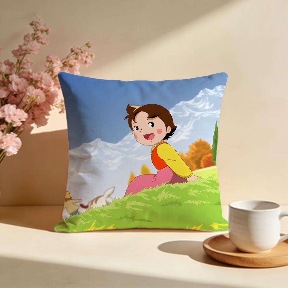Trendy HHeidi Girl of the Alpsed Cushion Cover Stylish Washable Pillow Cover Ideal for Couch Bedroom Car Decoration