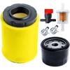 796031 Air Filter with Tune Up Kit, Compatible with 591334 492932 696854, John Deere D100 D110 D125 D130, Husqvarna YTH22V46, Lawn Mower Oil Filter