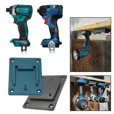 5Pcs Blue/black Tool Mount Storage Bracket for 14.4V/18V Battery Tool Machine Drill Holder Slots Stand(no Battery)