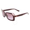 Guess Brown Gradient Rectangular Ladies Sunglasses Gu7841 52f 59