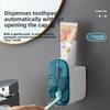 1 dispensador automático de pasta de dientes, accesorio de baño, exprimidor de pasta de dientes para montaje en pared, soporte para cepillo de dientes
