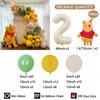 108pcs Winnie The Pooh Theme Birthday Party Balloon Set Pooh Aluminum Foil Balloon for Kids Baby Shower Decoration Supplies Gift
