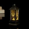 Bedside Lamp Soft Exquisite Pattern Retro Lighting Battery-operated Style with Hanging Loop Electric