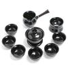 Jianzhan Kiln-Glazed Black Tianmu 11-Piece Tea Set