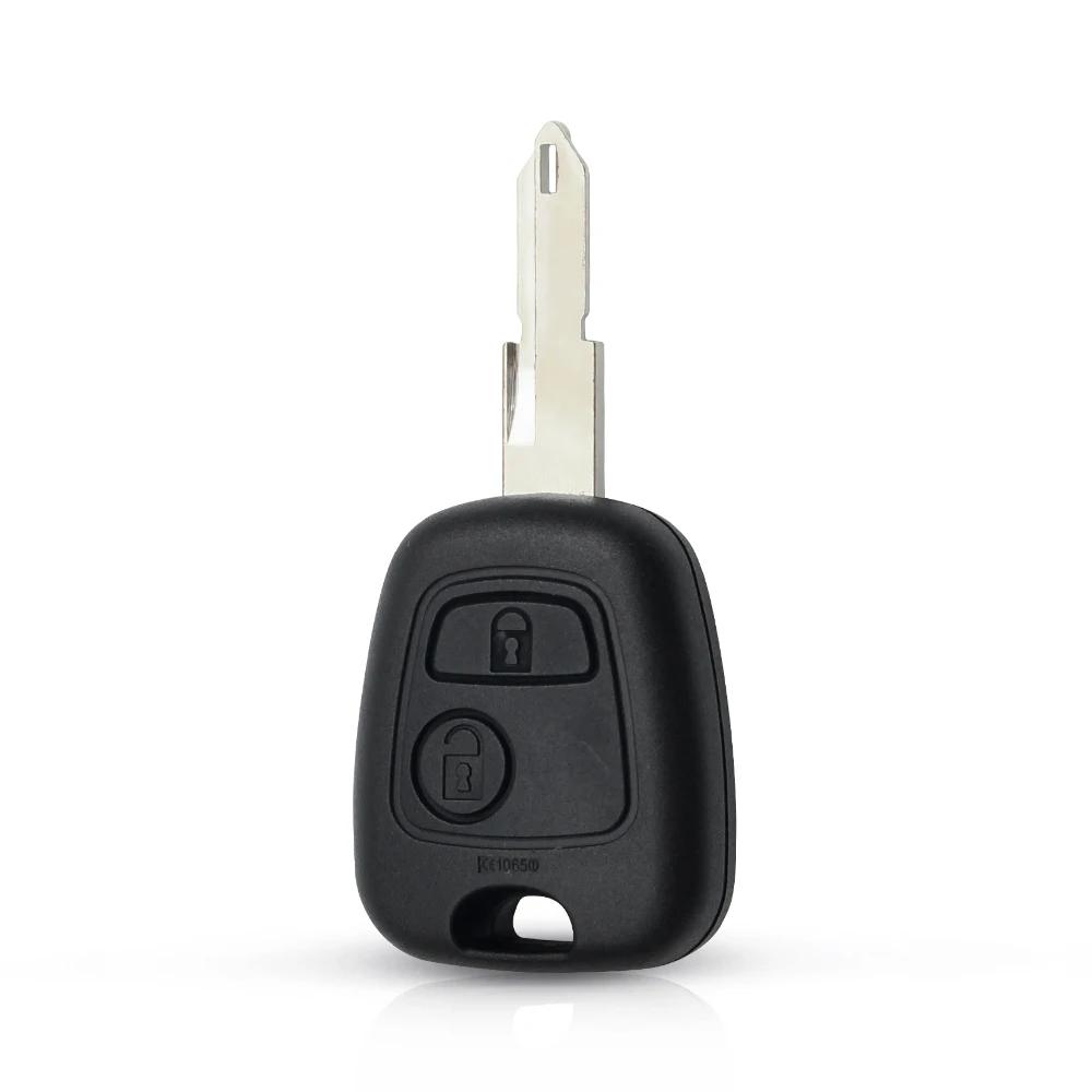 Para 206 106 107 207 307 407 306 406 Chaveiro Remoto de Carro com 2 Botões Capa Concha Fob Para Citroen C1 C2 C3 C4 Xsara Saxo Picasso
