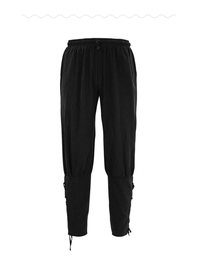 Medieval Men's Retro Pirate Costume Pants for Cosplay and Performance