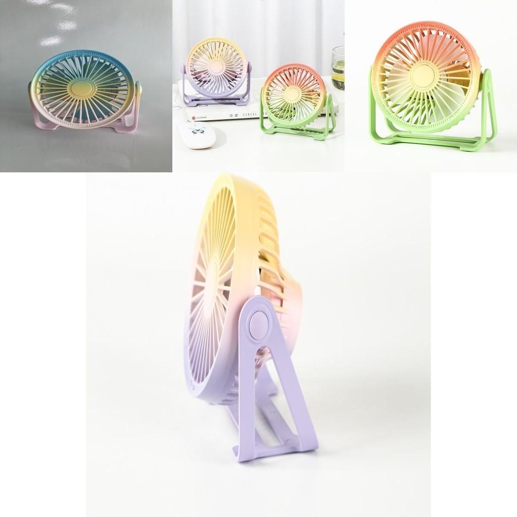 New Mini Usb Fan Color Changing Portable Desktop Fan With Built-in Battery Ideal For Students Dormitories Characters)