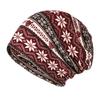 Plaid Print Pullover Hat Multifunctional Casual Hedging Cap fashion Turban Hats  Autumn and Winter