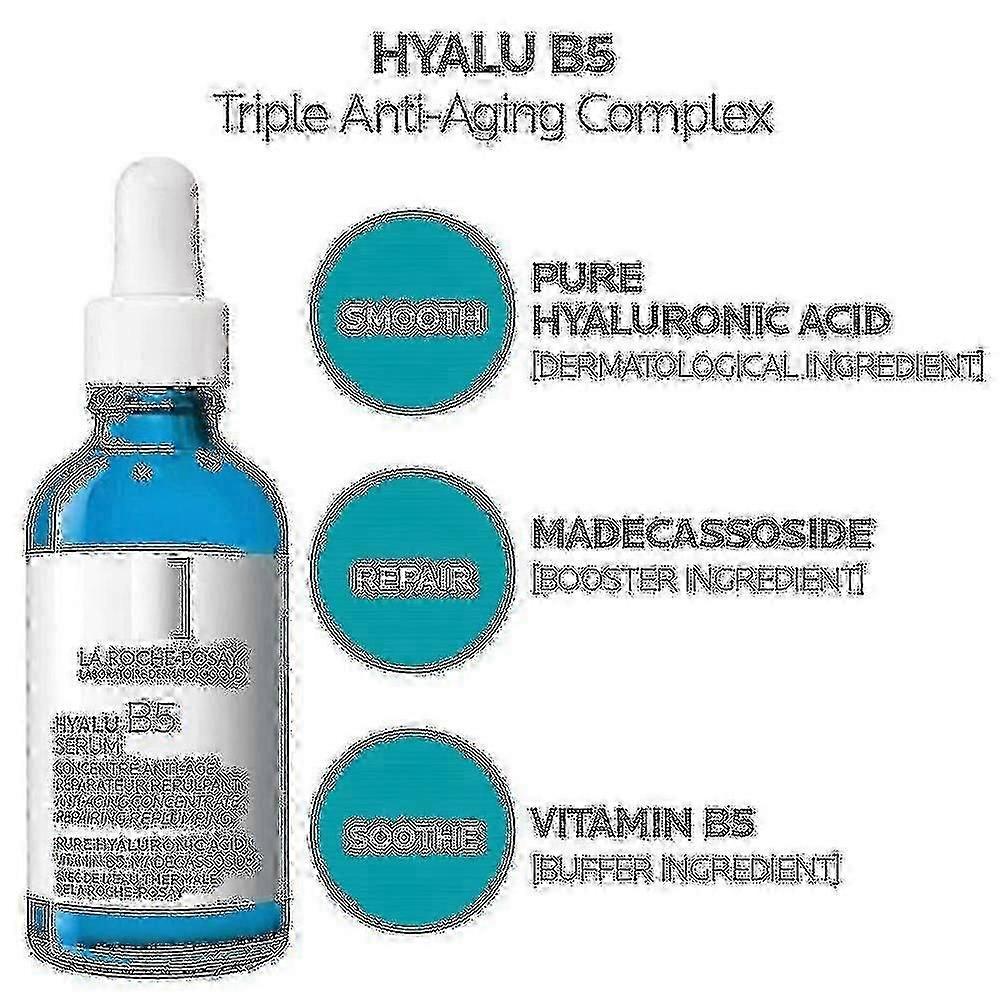 Roche-posay Hyalu B5 Pure Hyaluronic Acid Serum Triple Anti-aging Concentrate Repairing Essence, Replump Skin Smooth