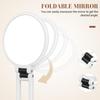 BESTOYARD Handheld Magnifying 10x Large Magnifying Mirror with Tabletop Stand Folding Makeup Round Mirror, Mirror, Magnification, Double-Sided Mirror,