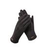 Unisex Fleece-Lined Suede Gloves for Outdoor Cycling and Driving - Cold-Proof, Touchscreen-Enabled for Autumn and Winter.