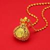 Douyin Live Filigree Money Bag Pendant Necklace - Light Luxury Gift for Partner