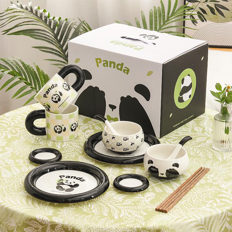 Cute Panda Ceramic Tableware Set