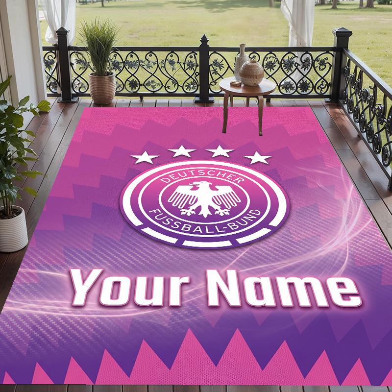 Custom Text Printed Rug Germany national football team Non Slip Floor Carpet For Home Room Decor
