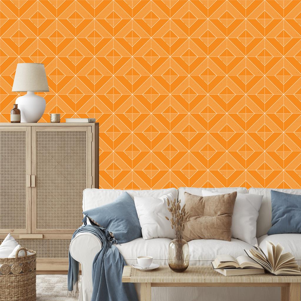 Geometric gold rhombus wallpaper, gold background 50x1000