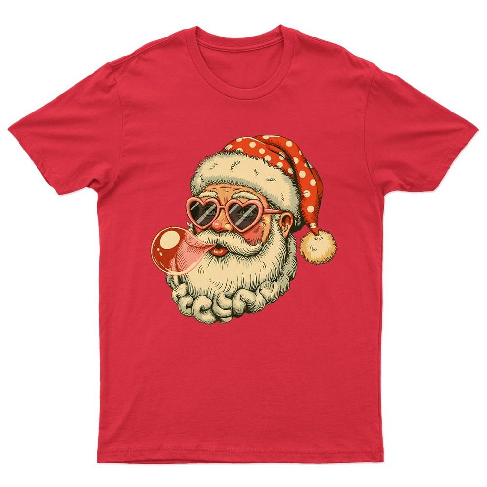 Cool Santa Claus Heart TShirt Unisex Gift Retro Seasonal Funny Xmas Unisexs a