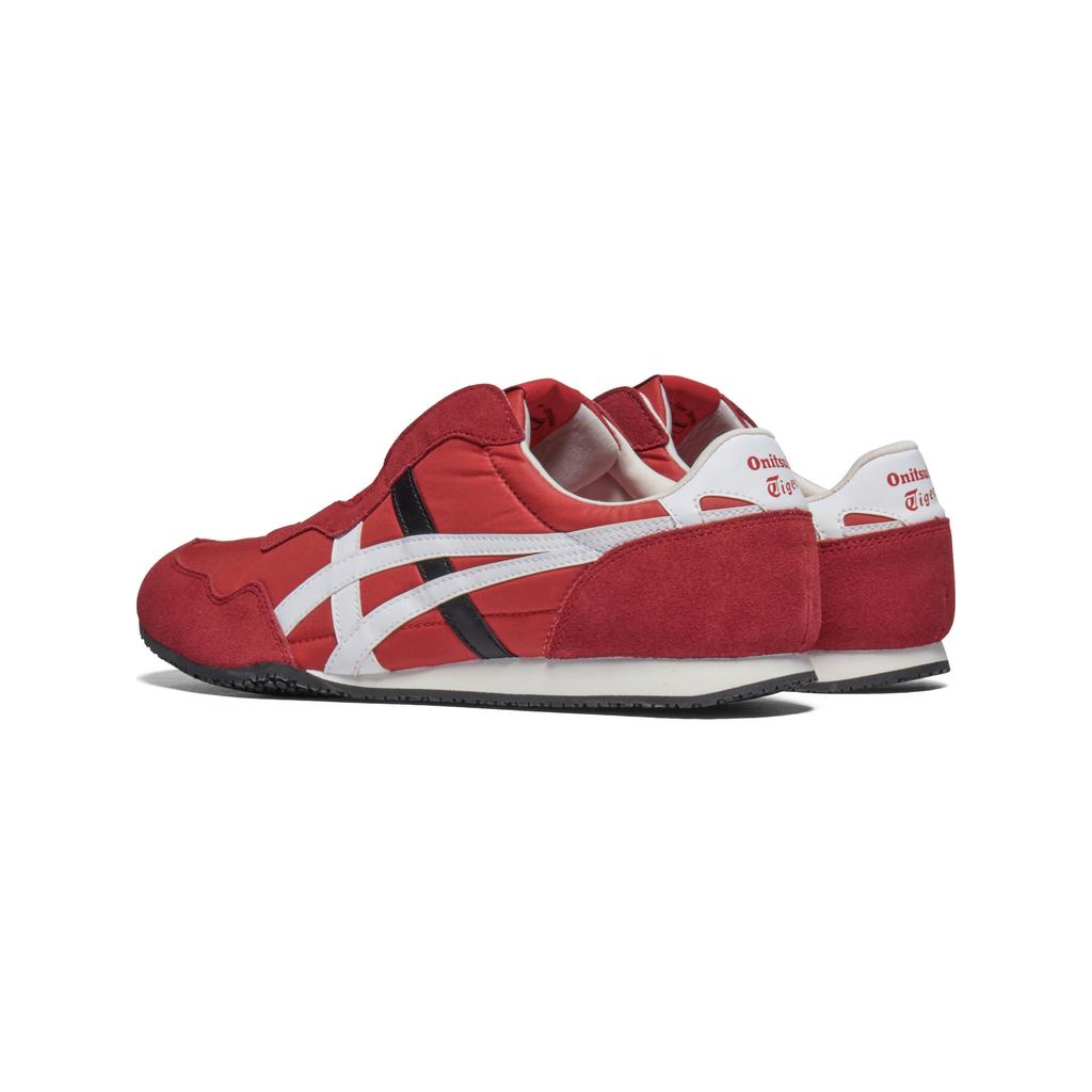 ONITSUKA TIGER Serrano Slip-On Stoff Japanischer Retro Sportstil Lifestyle Freizeitschuhe Unisex Sneaker Rot Weiß 1183C615-600