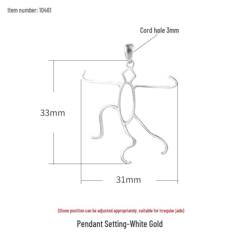 

Подвеска-держатель из стерлингового серебра 925 пробы свободной формы для мужчин и женщин, инкрустированная янтарем, нефритом, Буддой