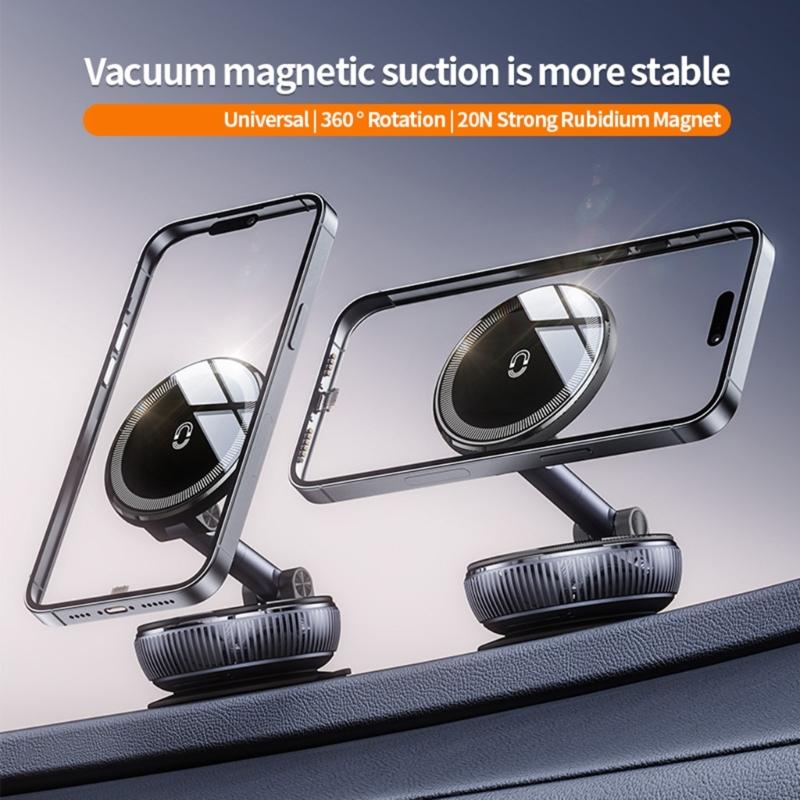 Rotating Magnetic Car Phone Holder Suction Cup Mount Stand for Phone 16 15 Mount Holder for Windshield and Dashboard