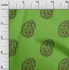 oneOone Cotton Flex Green Fabric Block Dress Material Fabric Print Fabric By The Yard 40 Inch