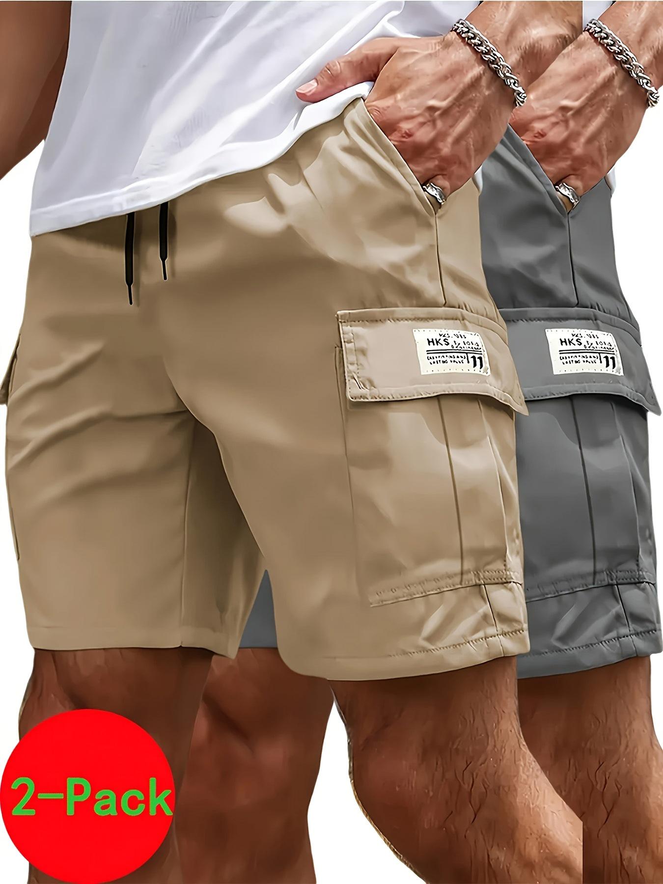 

Модные мужские рабочие брюки прямого кроя в европейском стиле (XS-3XL) - Повседневный корейский свободный крой, дизайн с пятью точками XS серый/хаки