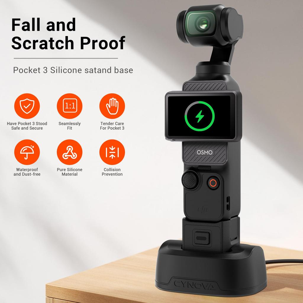 CYNOVA OSMO Pocket 3 Desktop DJI Osmo Pocket 3 DJI Pocket 3 Screen Protectors Hand Easy Mini Tripod for Osmo Pocket 3 Stand, Accessories, (4 Pcs) +