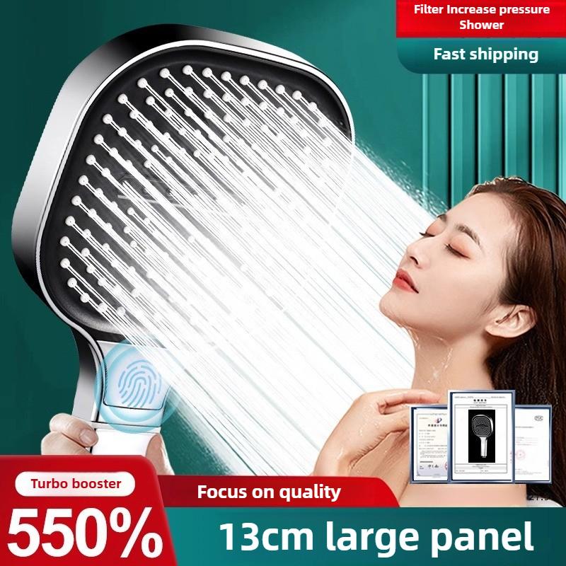 13cm Large Panel 3 Modes High Pressure Shower Head Massage Shower Head With Filter Bathroom Accessories New