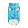 Button Winter Dog Vest With Integrated Keep Warm Fleece Back Zipper For Small Medium Dog