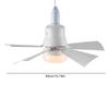 E26 Base Small Ceiling Fan Small White Ceiling Fan Remote Control Dimmable LED Socket Fan Light for Closet Dressing Room Kitchen