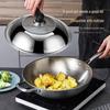 Jinlongxing Stainless Steel Tempered Glass Wok Lid