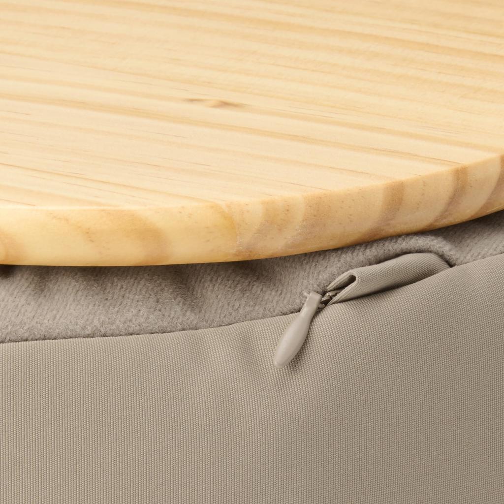 MUJI Table Cushion for Lap Gray Width 47 x Depth x Height 84391866 Use, Beige, Approx. 31.5 10cm,