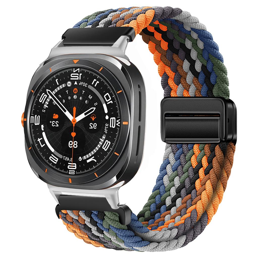 For Samsung Galaxy Watch Ultra Strap 47mm Accessories Magnetic Nylon Braided sport Bracelet Correa Galaxy Watch 7 Ultra Band