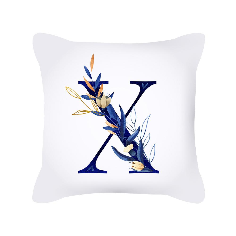 Pernă Nouă Pluș Scurt Plantă Literă Imprimată Pernă Pernă de Sofă Pernă de Birou Husă de Pernă