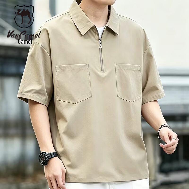 VANCAMEL Men s Summer Casual Polo T-Shirt L