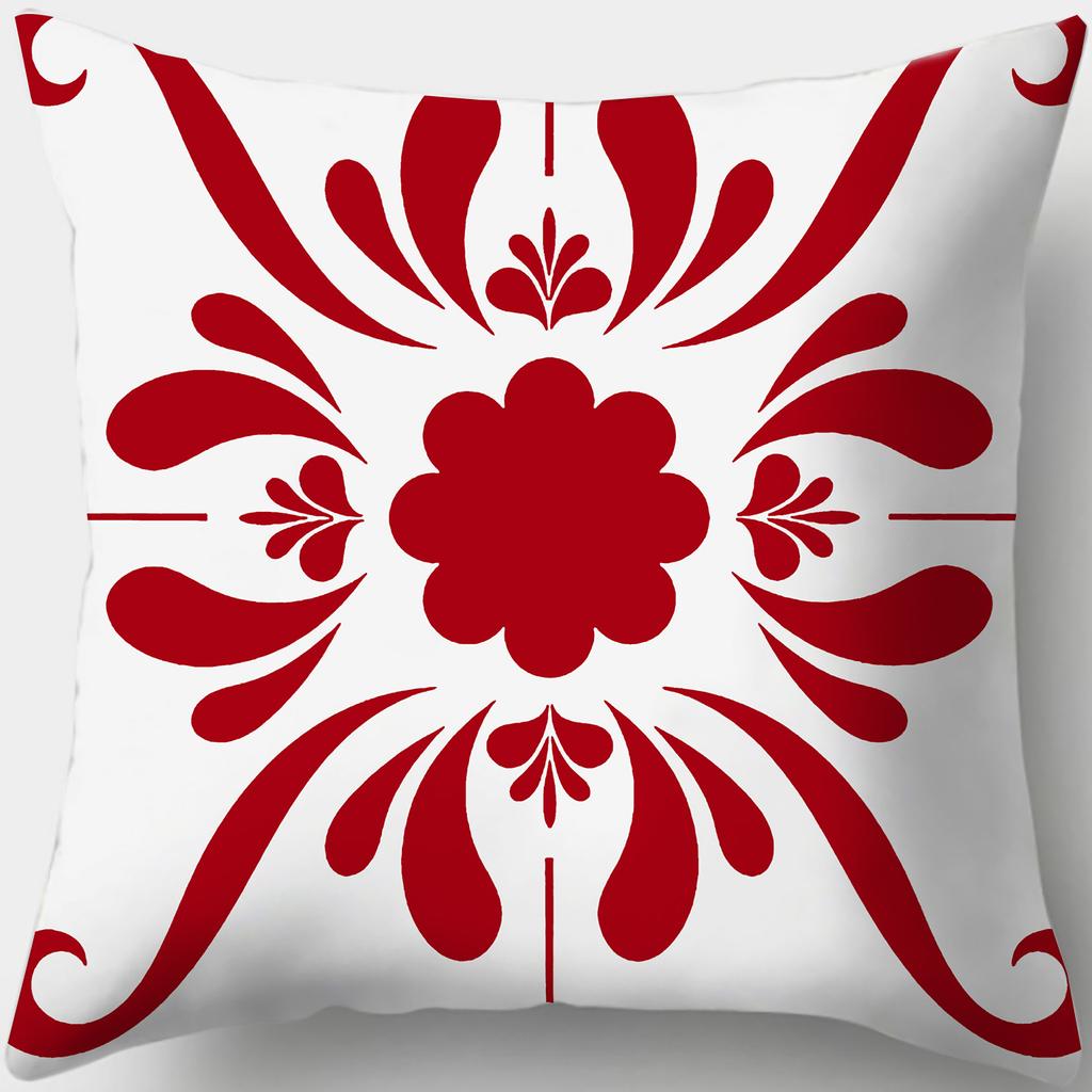 Home Decor Stylish Blue and White Patterned Pillow Covers Pattern Cushion Cover Suitable for Sofa Bedroom Car Pillow Cover