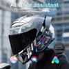 Y20 Motocyklová helma Bluetooth headset Vodotěsná motocyklová helma Stereo RGB sluchátka Reproduktor Prachotěsný Potlačení hluku