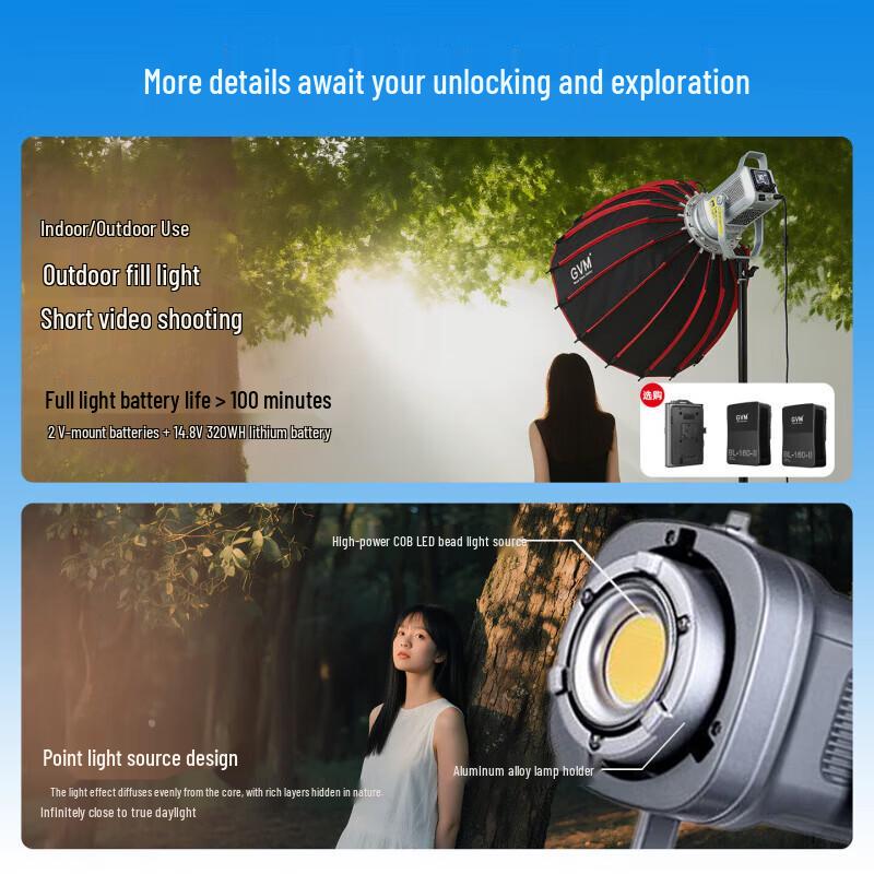 GVM 150W RGB LED Video Light Dual Set