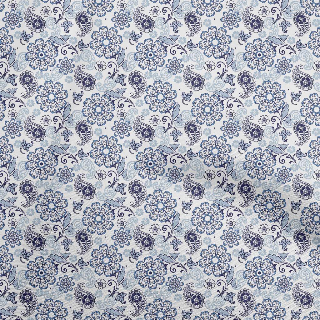 oneOone Cotton Flex Dark Brown Fabric Paisleys Craft Projects Decor Fabric Printed By The Yard 40 Inch