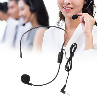 Kabelgebundenes Mikrofon-Headset, 3,5 mm, klarer Klang, Plug-and-Play, einstellbarer Winkel, Vorlesungsmikrofon für Konferenzreden