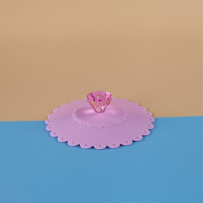 Cuihua Cup Lid - Diamond Cover - Heat-resistant - Silicone Cup Lid - Food-grade - Silicone Dust-proof