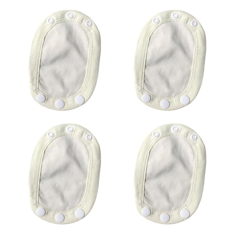 Set of 4pcs T3 Diaper Crotch Part Extender for Infant Clothing Gentle Stretchable Cotton Adjustable Extension Sheet