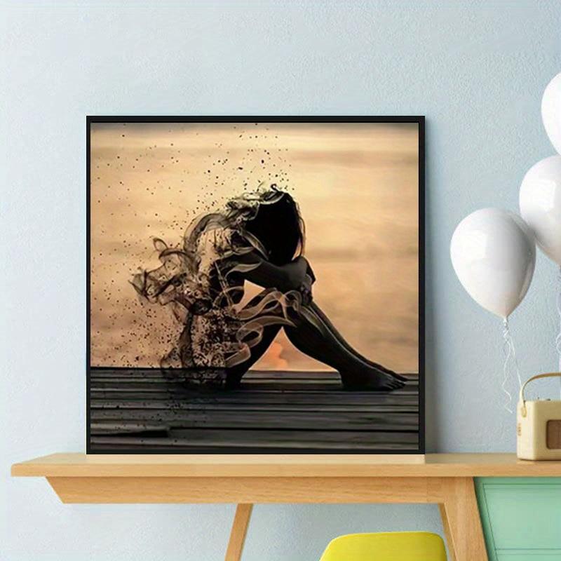Kit Punto Croce Pittura Diamante Fai da Te Schiena di Ragazza Arte Mosaico Pittura Diamante Diamanti Tondi/Quadrati Completi Decorazione Casa
