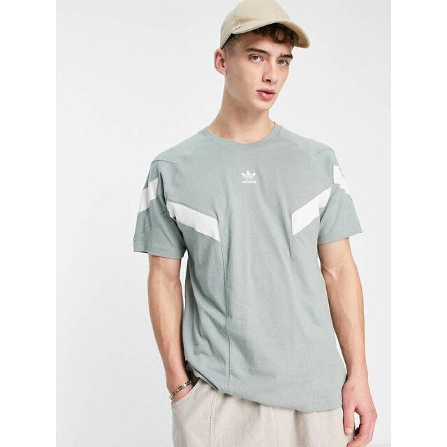 

Зеленая футболка с вырезами и шитьем adidas Originals Rekive