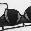 French Sexy Lace Underwear Female Rabbit Ears Soft Steel Ring Gathering Bra Cover Large Chest Small Large Size Bra Set