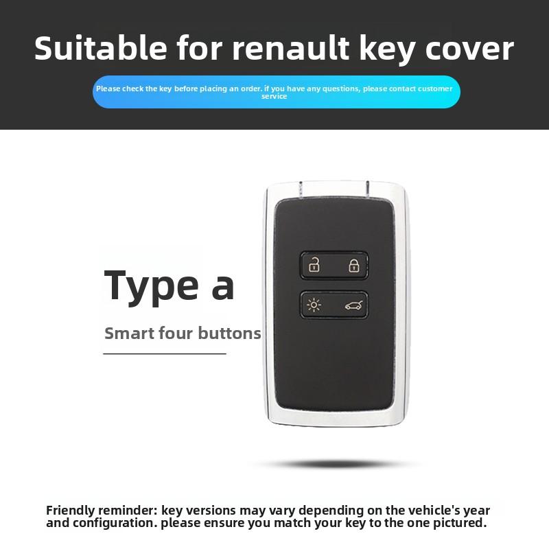 Interior Mouldings Zinc Alloy Car Key Case Cover Shell for Renault Captur Megane Talisman Espace Clio Zoe Koleos Scenic 4 Arkana