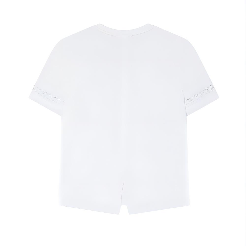 FILA Trendy Casual Fashion Versatile Short Sleeve Regular T-Shirt Women tops White F11W524110F-WT