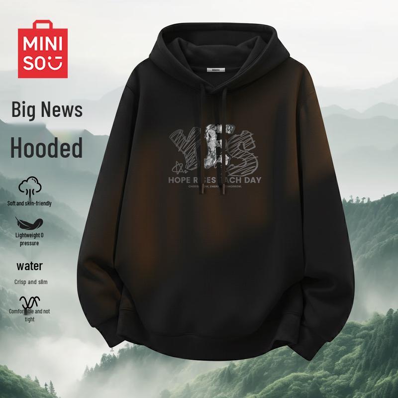 MINISO Men's Relaxed Fit Hooded Sweatshirt