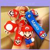 Weicher Gummi Mario Schlüsselanhänger Lustiges Cartoon-Accessoire mit Einzelverpackung Perfektes Geschenk für Kinder und Erwachsene