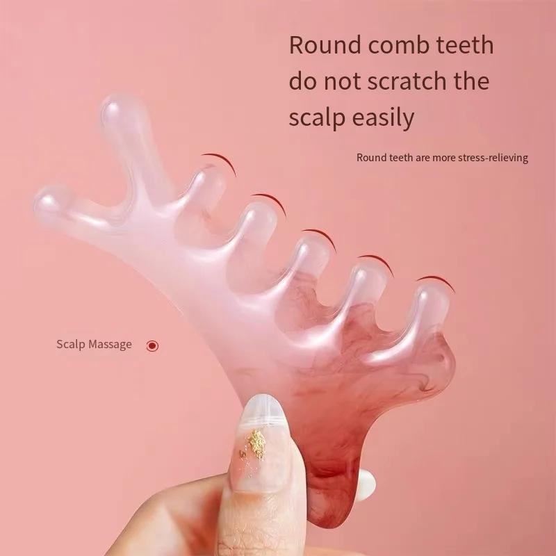 4-in-1 Resin Massage Tool For Scalp Eye Shoulder & Neck Massage Facial Massage Board Acupuncture Therapy Combs Body Relaxation